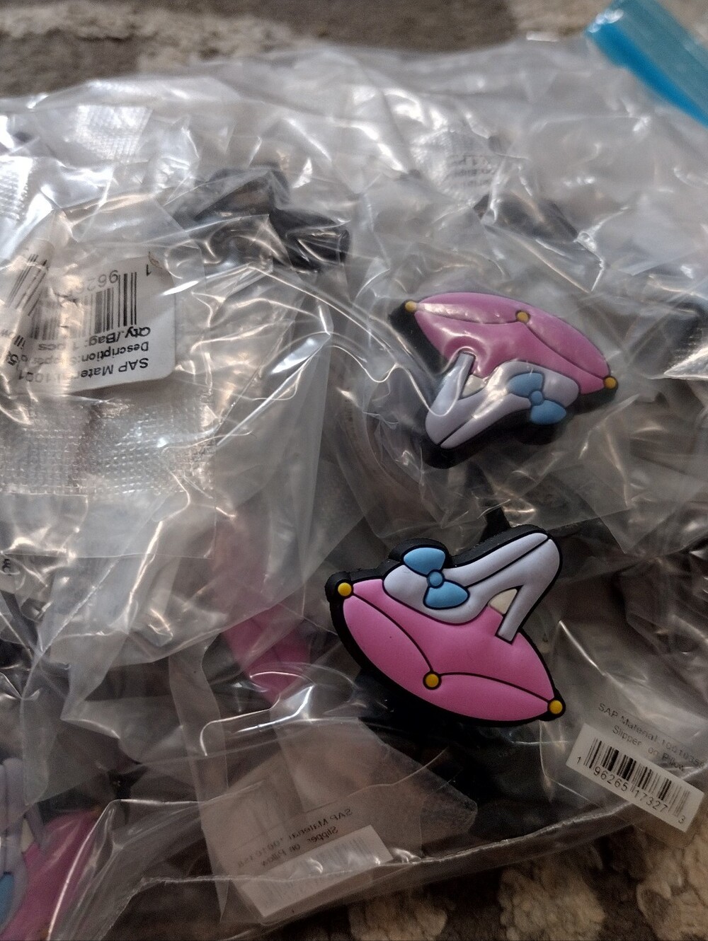 NEW Croc Jibbitz Glass Slipper Charms Lot Of 45